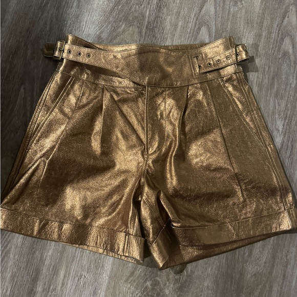 Banana Republic Women's Metallic Leather Explorer Short - Picture 2 of 8